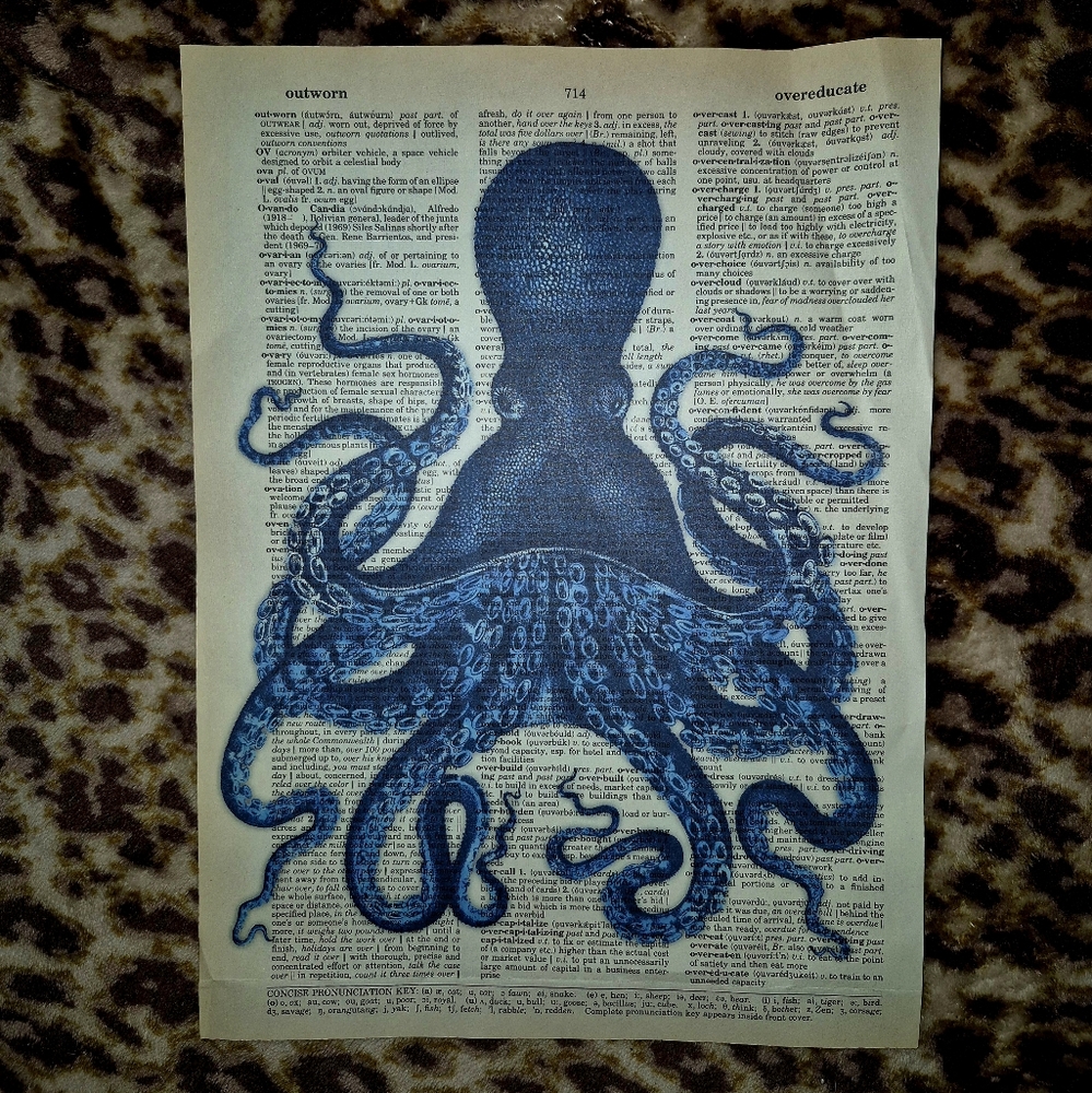 2 Ocean Life Book Art Prints - Picture 9 of 12